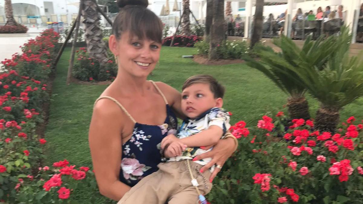 Debbie Carr and Frankie on a family holiday