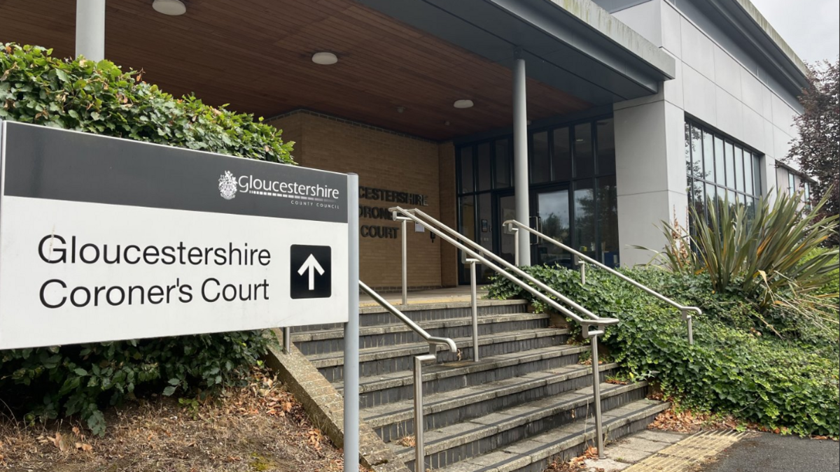 The outside of Gloucestershire Coroner's Court.