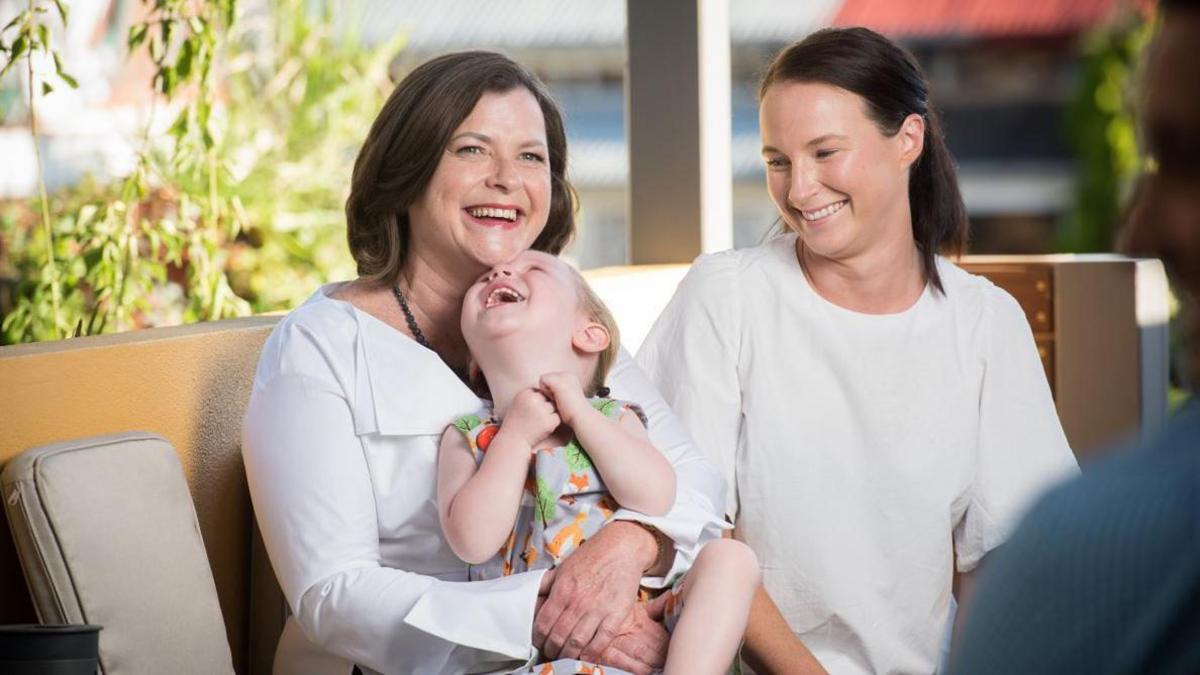 Ged Kearney with her daughter and granddaughter