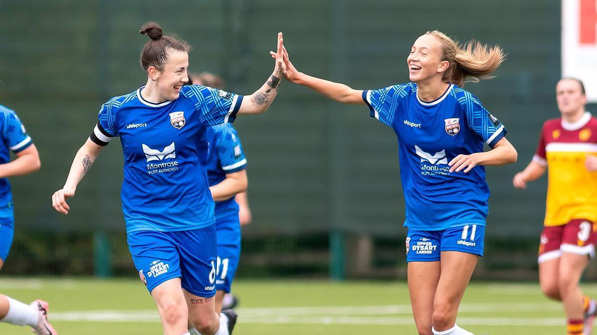 Jade McLaren scored the winning goal for Montrose at Foundation Park