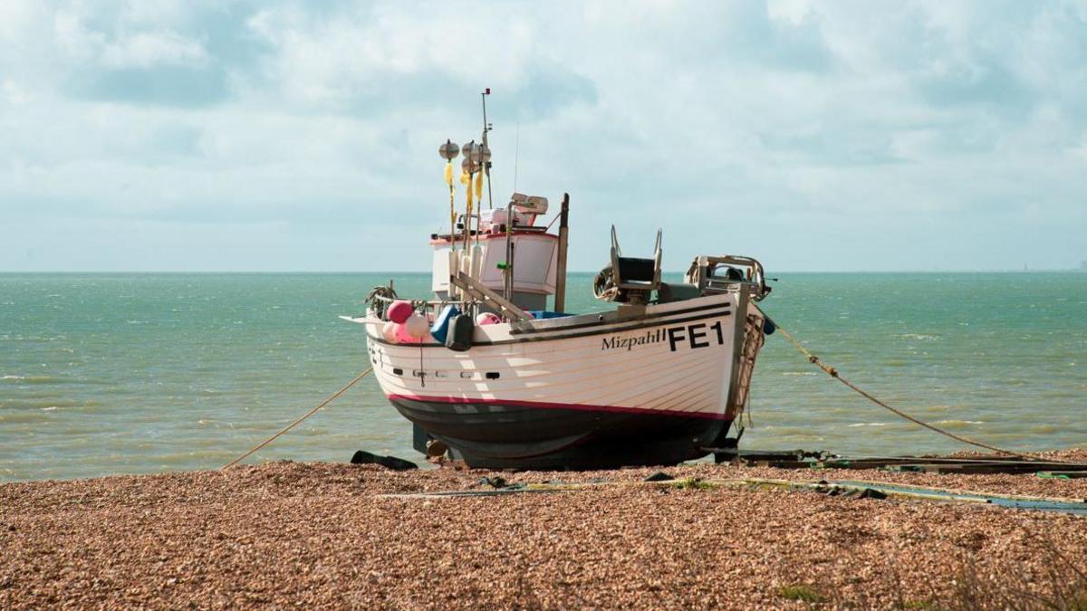 Boat on Hythe beach 