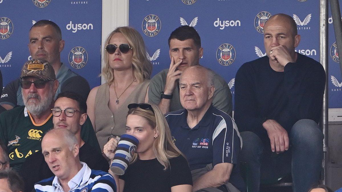 Steve Borthwick watching Bath v Northampton 