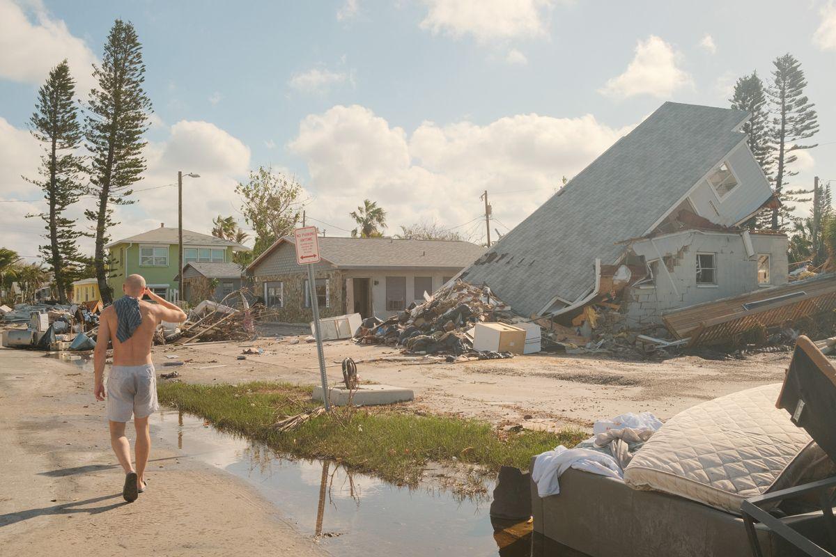 Destroyed homes after Hurricane Milton in St. Pete Beach, Florida, US, on Thursday, Oct. 10, 2024