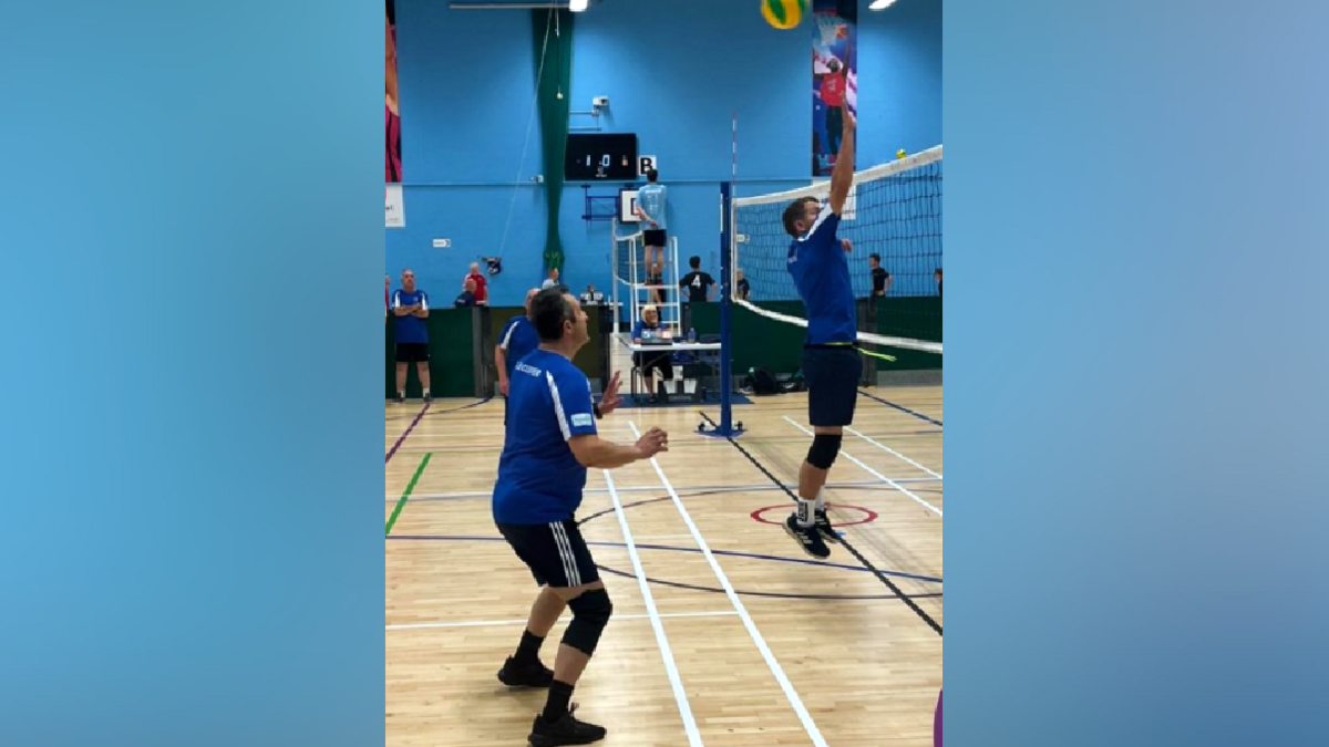 Darren Creed playing volleyball at the British Transplant Games 2024