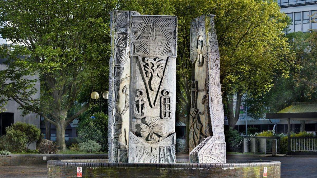 The civic fountain in Southend-on-Sea in Essex