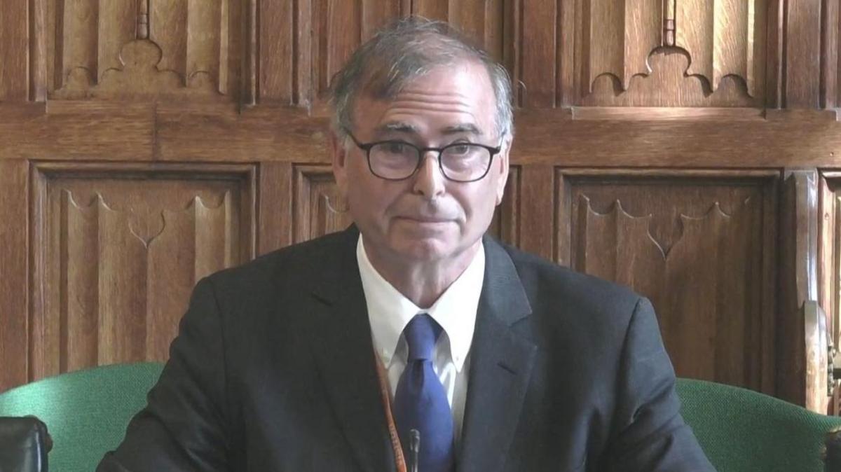 David Kogan appearing at a pre-appointment hearing before the Culture, Media and Sport Committee, at the House of Commons. 