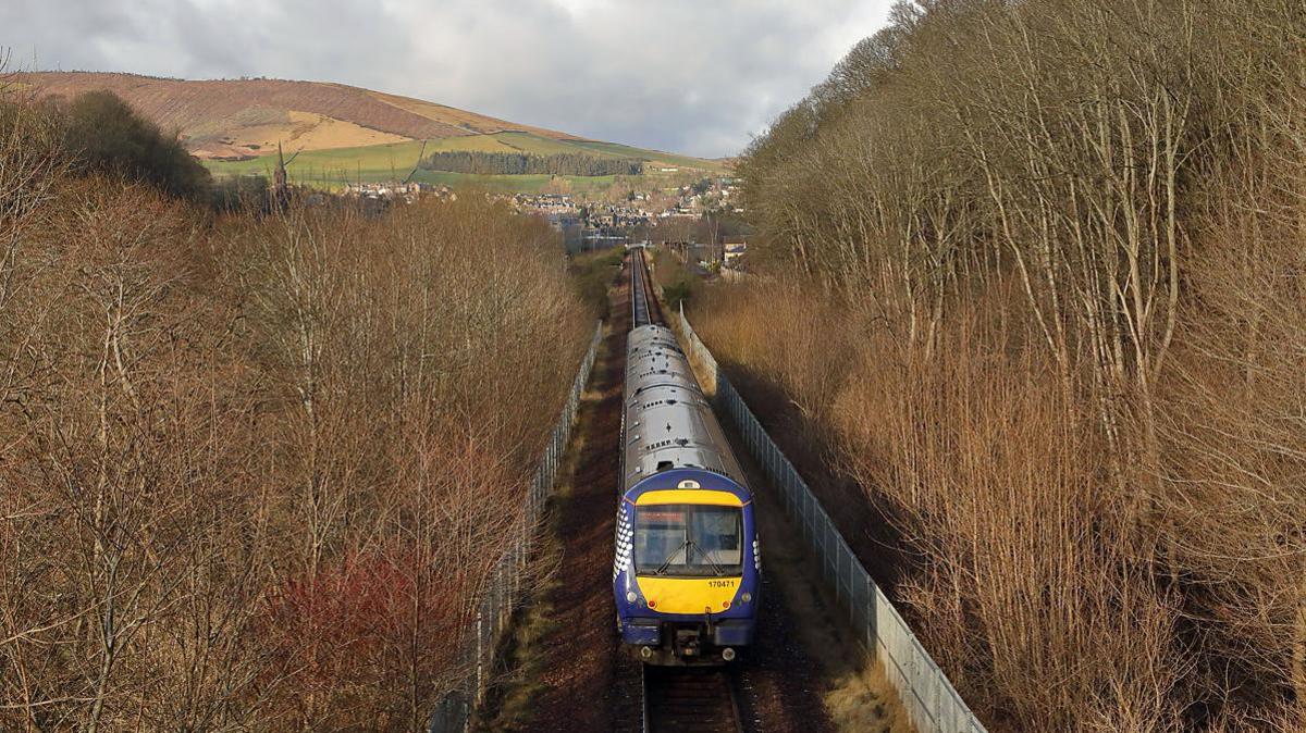 Train on Borders Railway