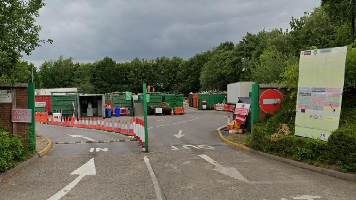 A general view of Ilkeston household waste recycling centre