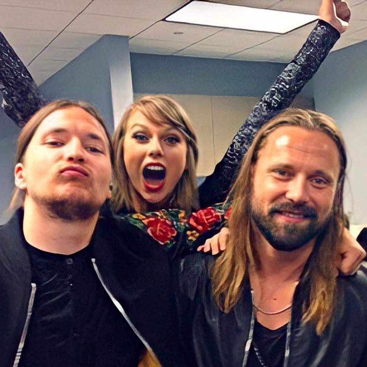 Shellback, Taylor Swift and Max Martin in the recording studio