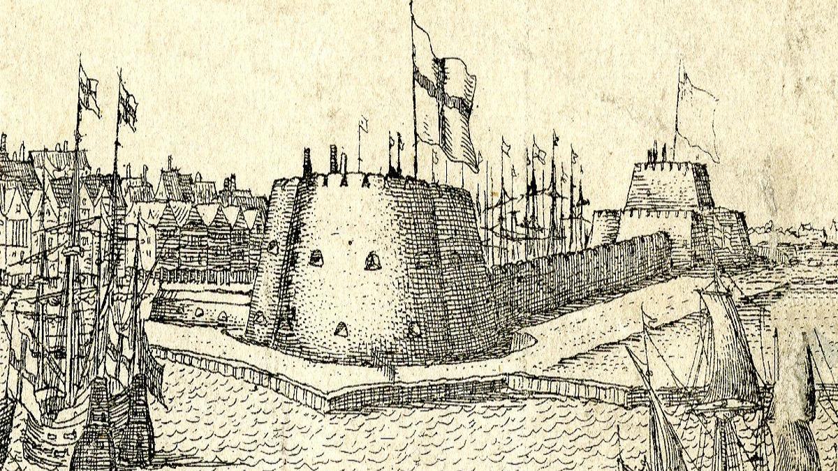 A drawing of the South Blockhouse in Hull