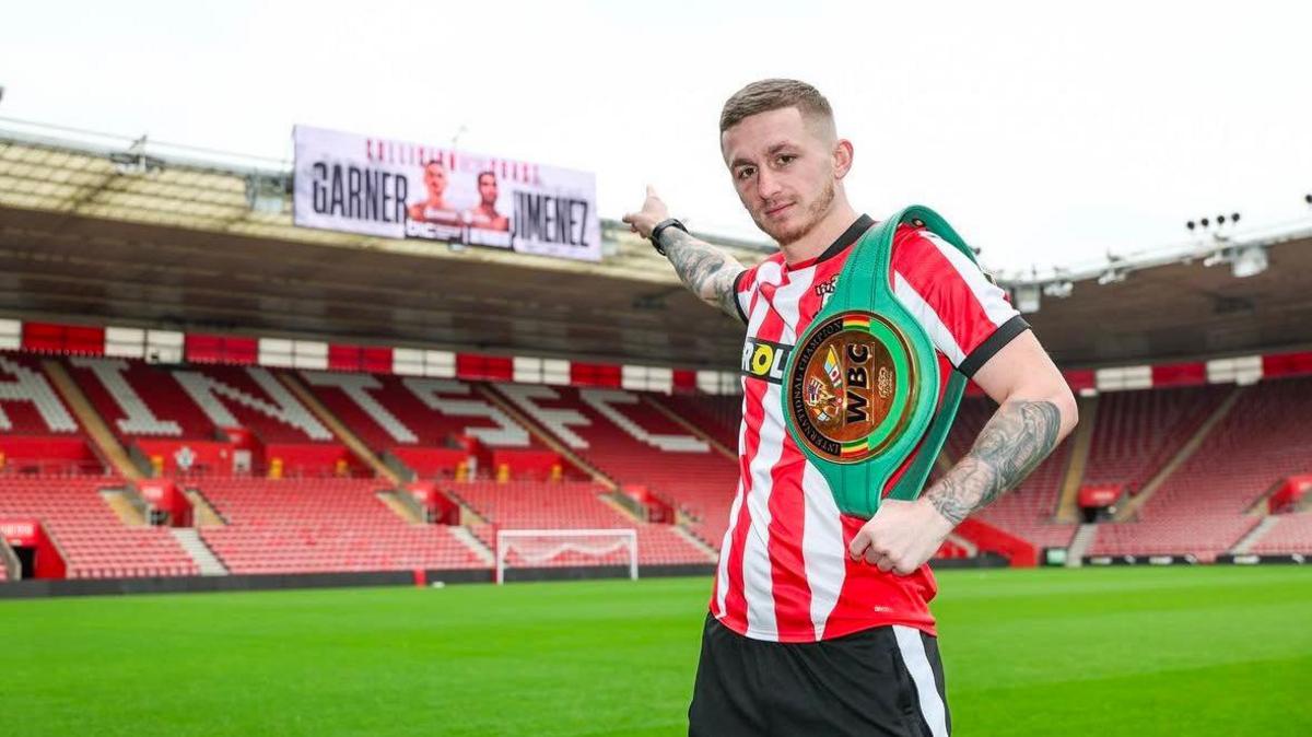 Ryan Garner poses for photo at Southampton's St Mary's Stadium