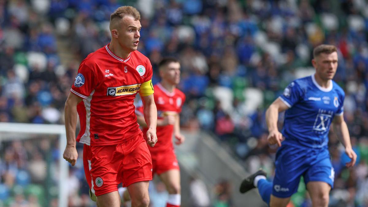 Rory Hale in action for Cliftonville