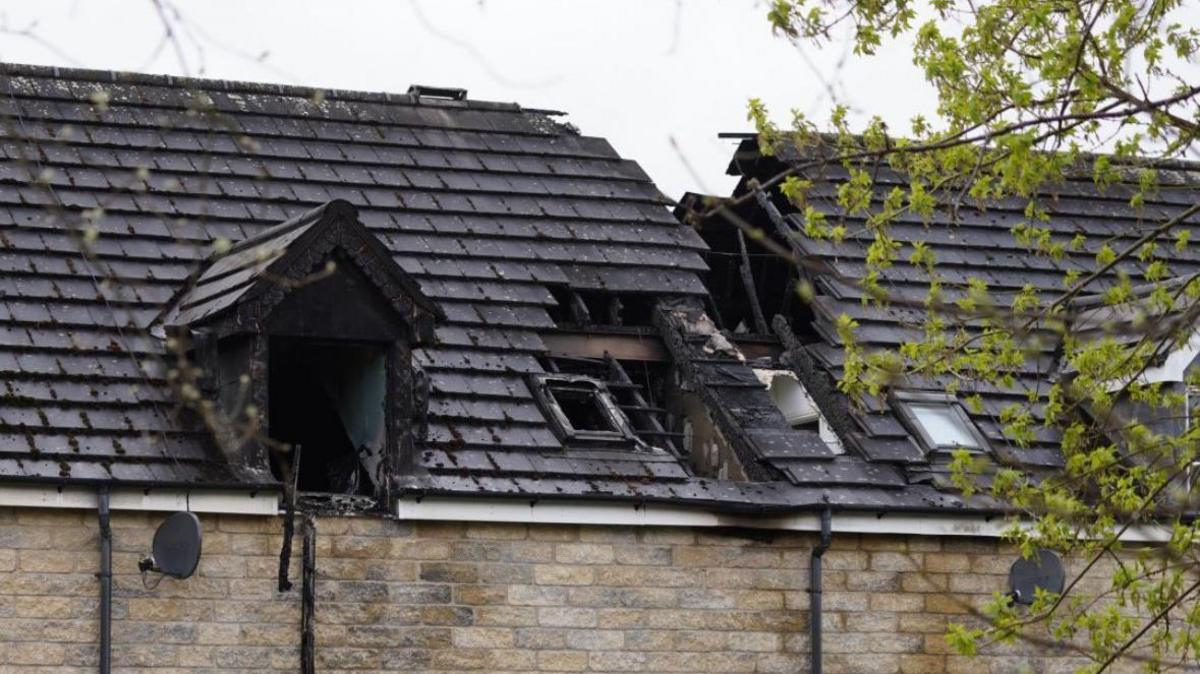 The roof of the house in Staunton Close