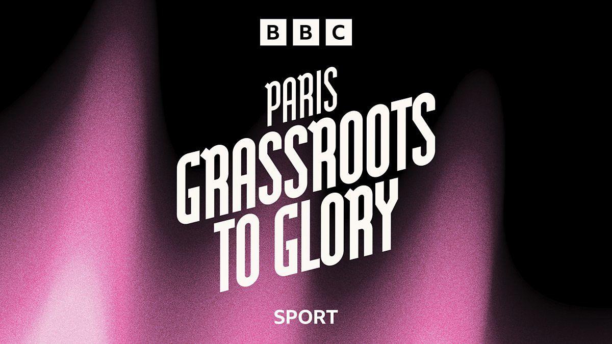 A BBC graphic in pink and black reading: "Paris Grassroots to Glory - BBC Sport"