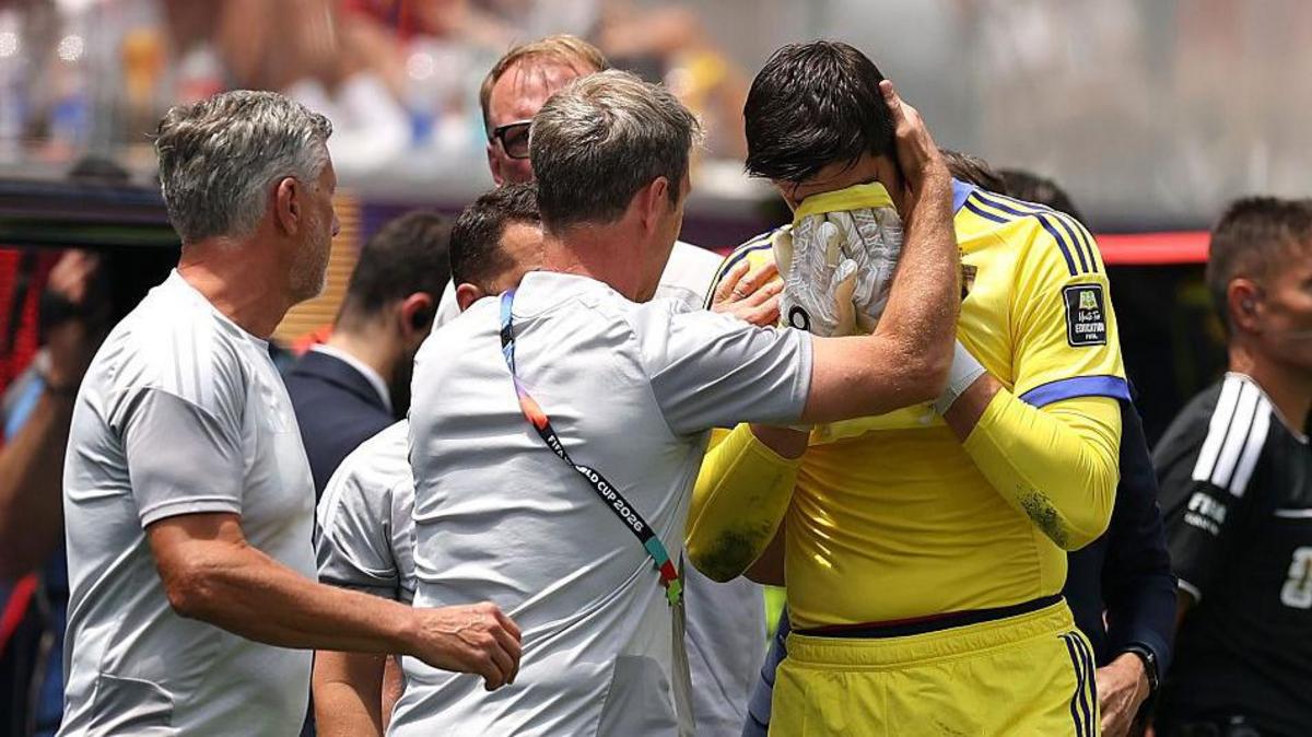 Sale Courtois lesionado y entre lágrimas, mientras España y Bélgica empatan 1-1 en el Mundial 2026