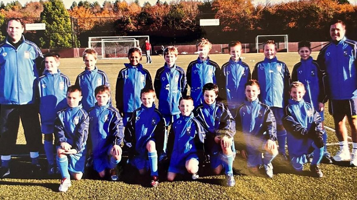 A team photo of Buckland Athletic youth team that Ollie Watkins played in