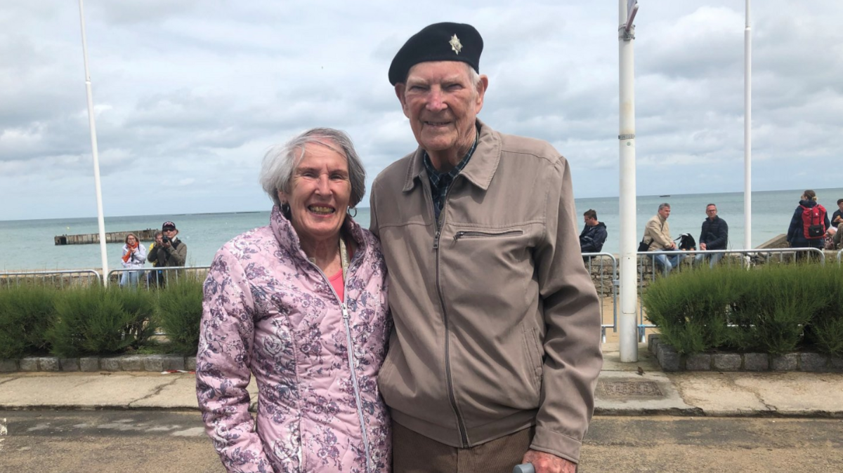 Albert Price and his wife Betty in Normandy in 2019