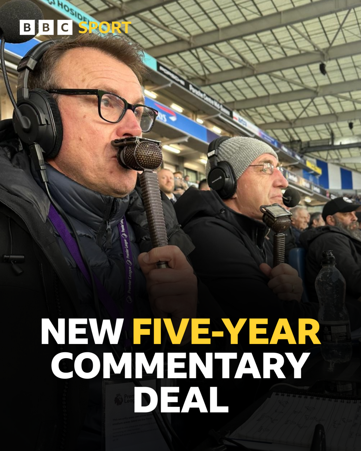 The BBC Radio Leeds team commentate at Elland Road
