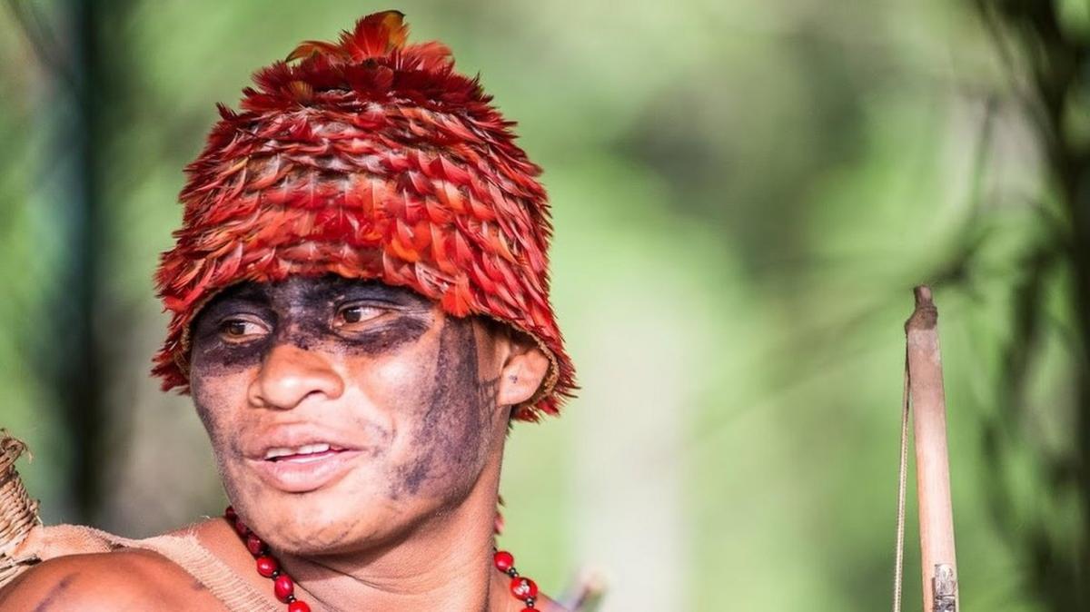 Munduruku indigenous man in aPRIL 2014