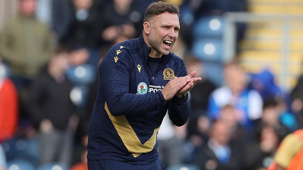 Blackburn Rovers head coach John Eustace during the Championship match against Queens Park Rangers at Ewood Park