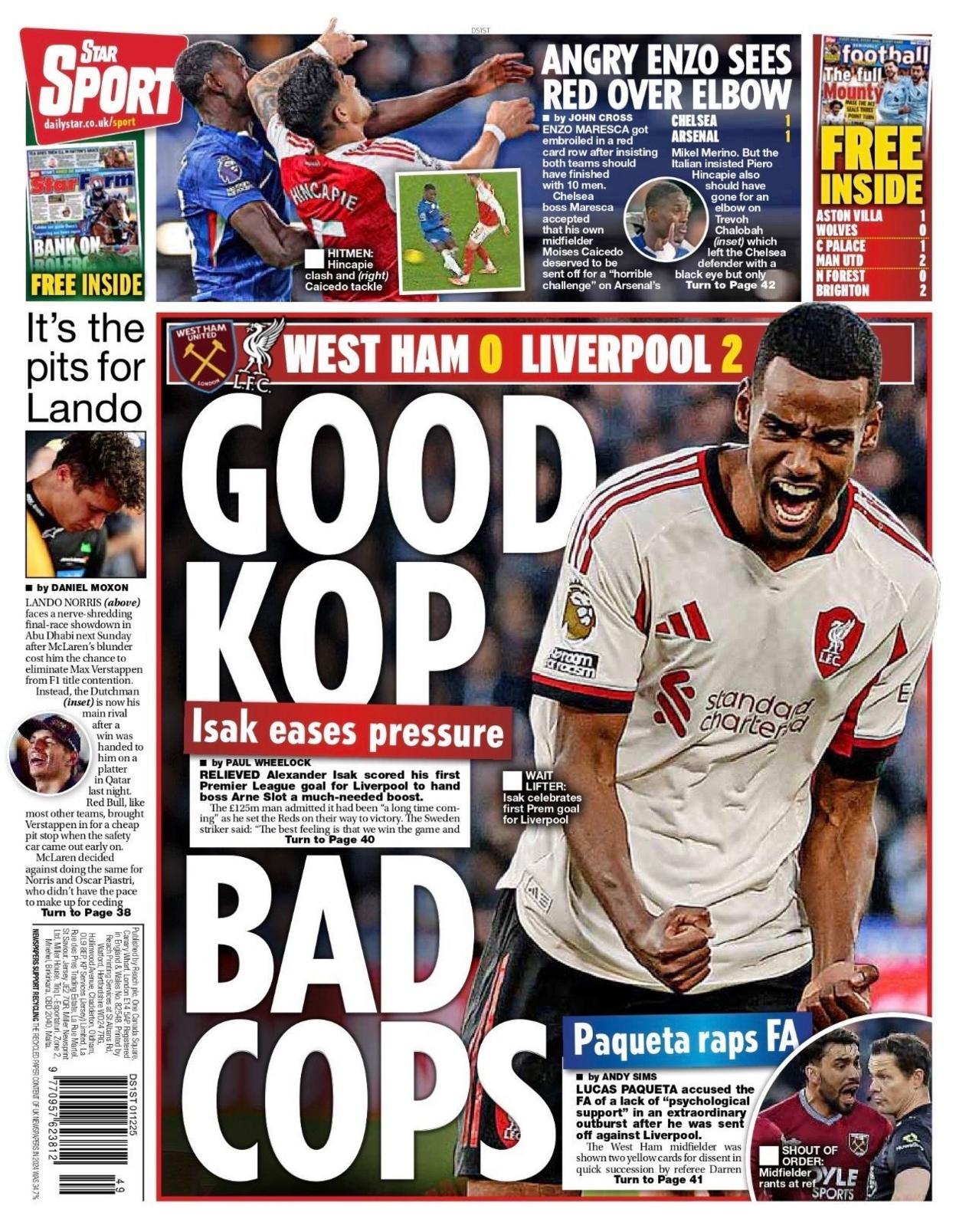 Daily Star back page
