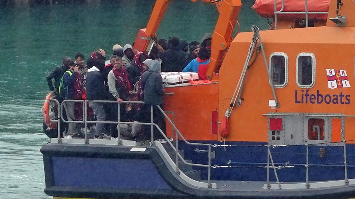 Migrants arriving in Dover