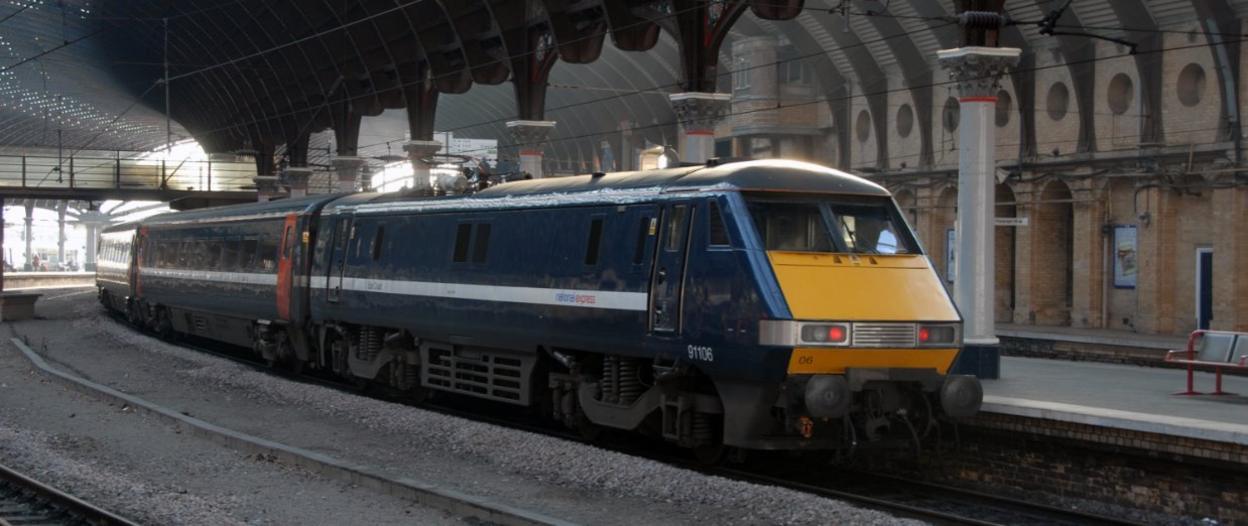 A train at York Railway Station