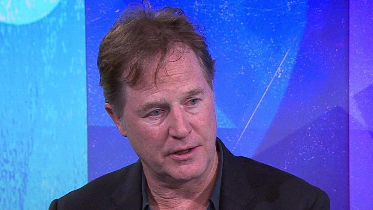Nick Clegg being interviewed