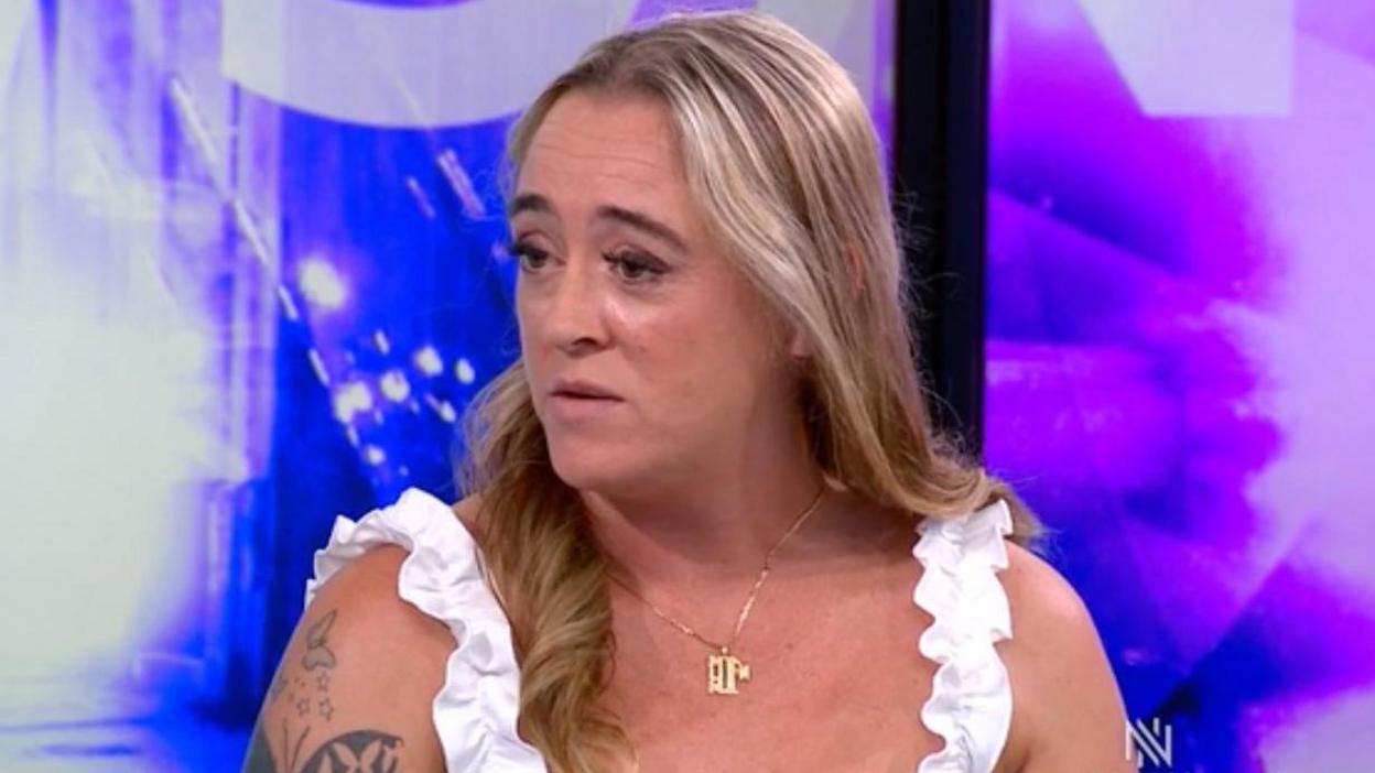 Chantelle, a survivor of child sexual assault appears on BBC Newsnight on 2 June 2025.