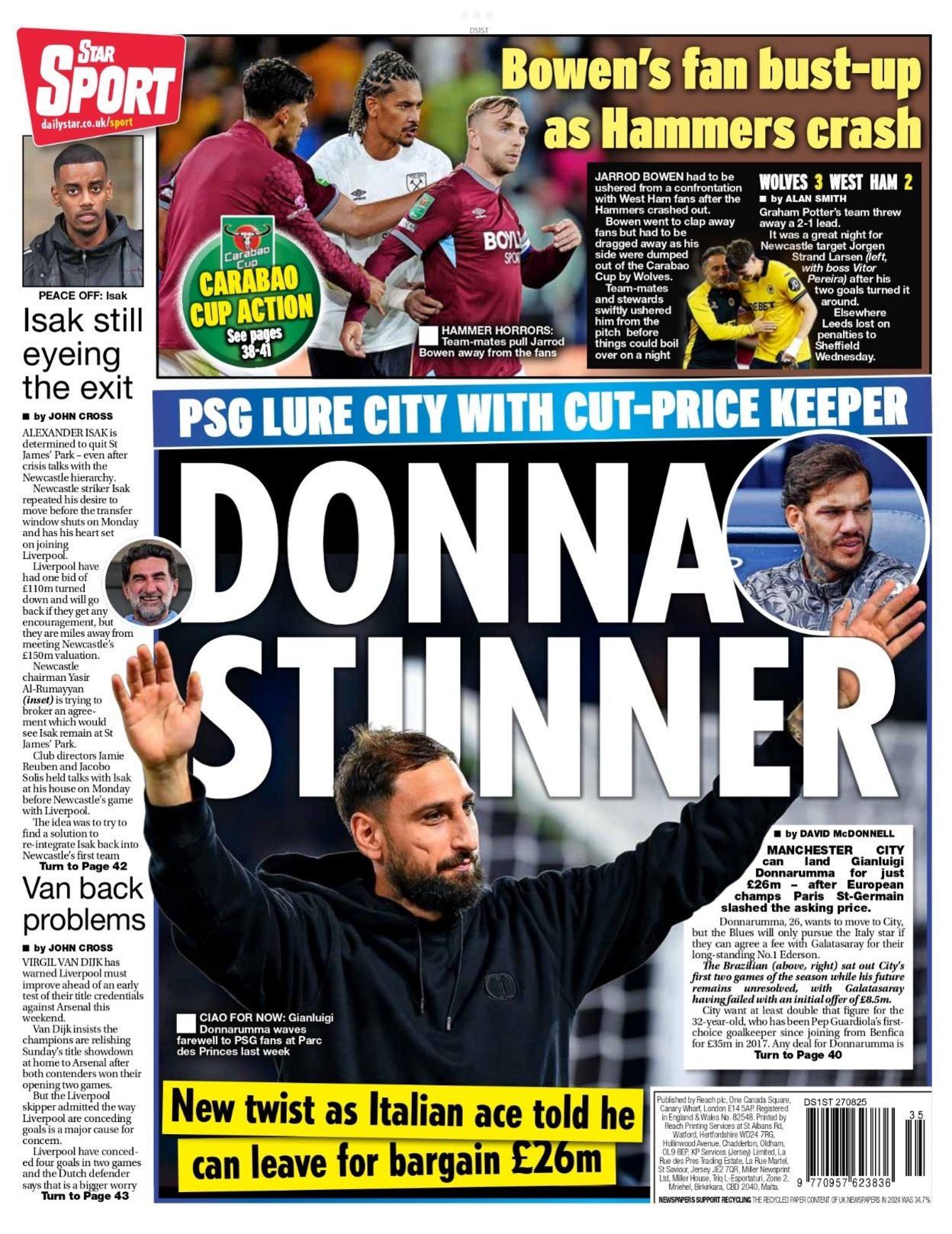 Daily Star back page