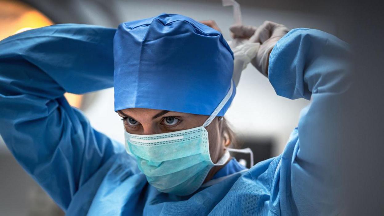 Woman in PPE