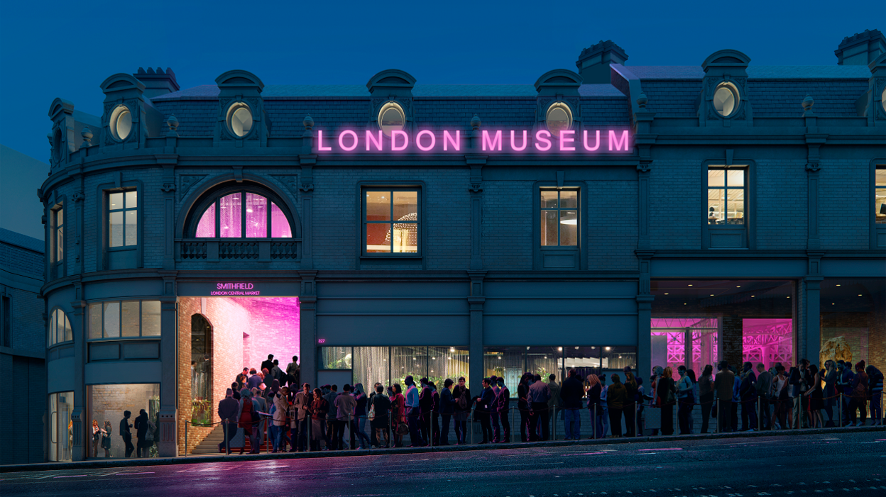 Concept image of what the new London Museum will look like at night