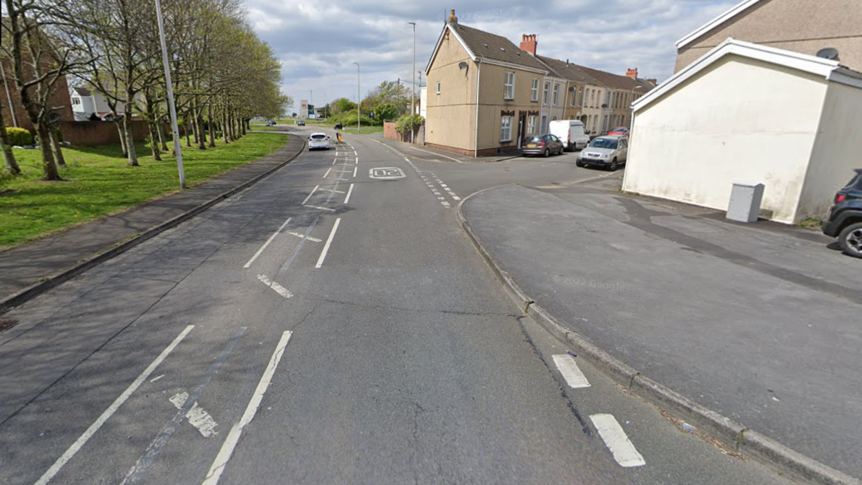 A Google Streetview image of Marine Street in Llanelli