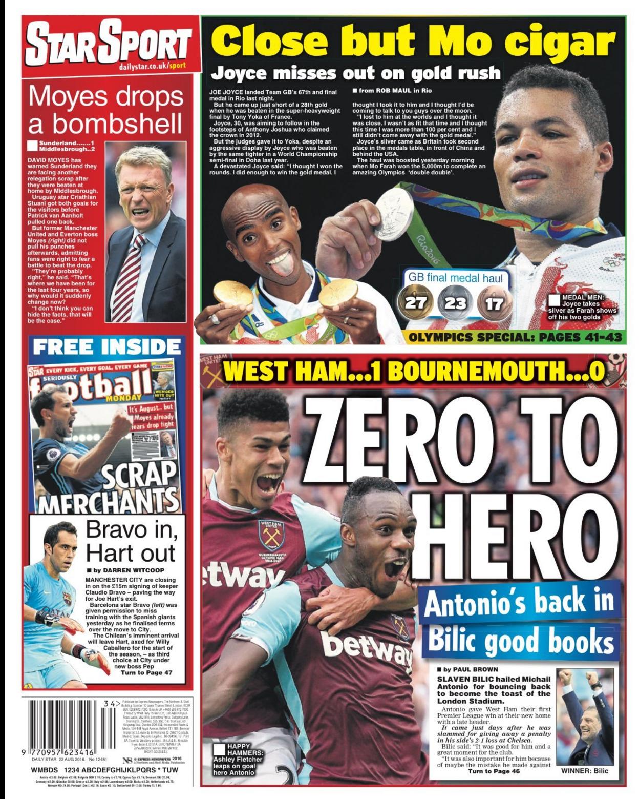 Daily Star back page