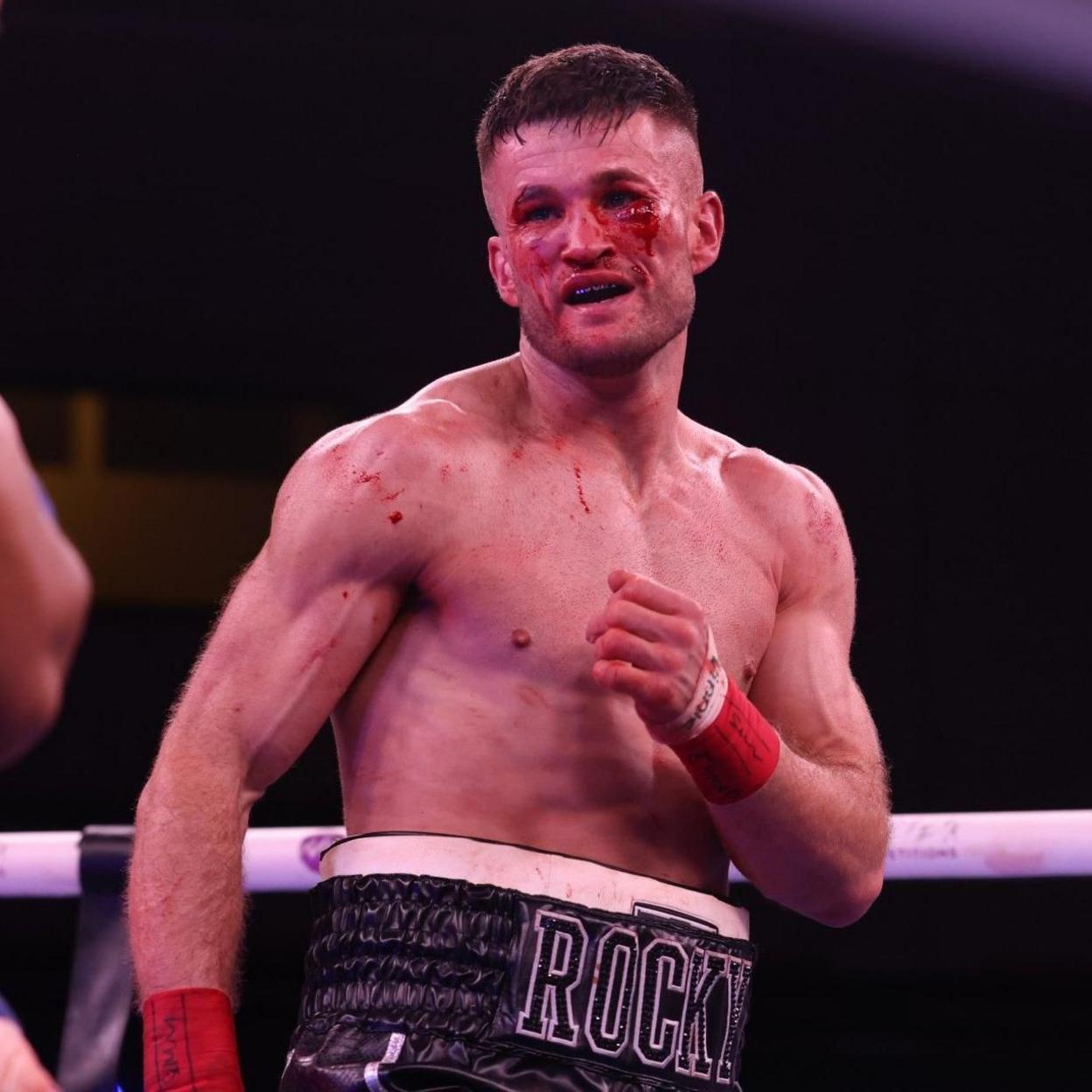 Liam Rees during a fight