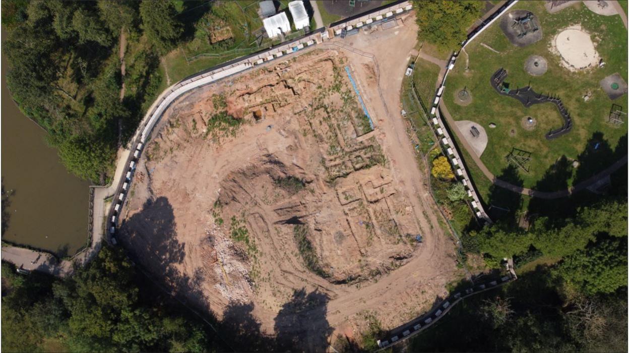 Drone picture of the site