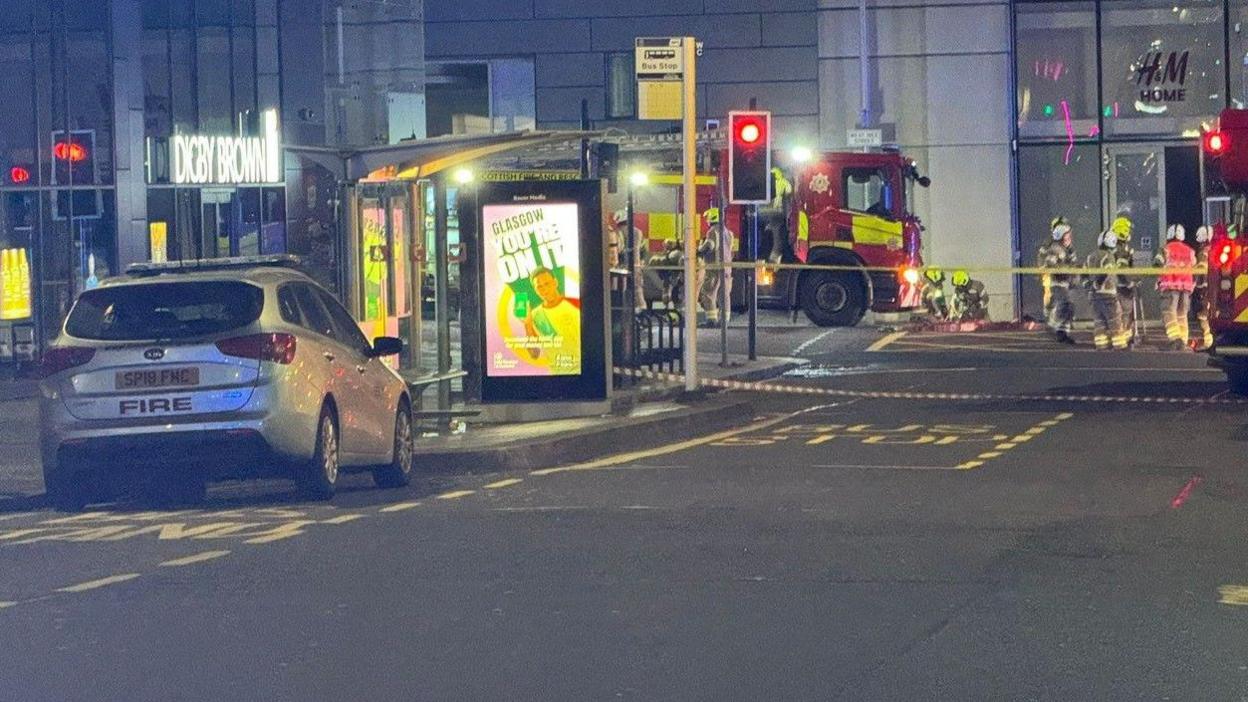 Firefighters at the scene