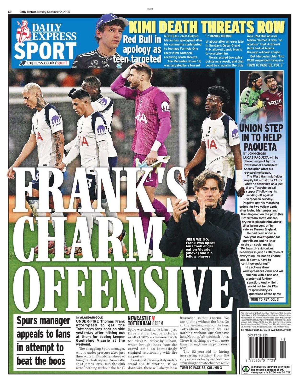 Express sports section