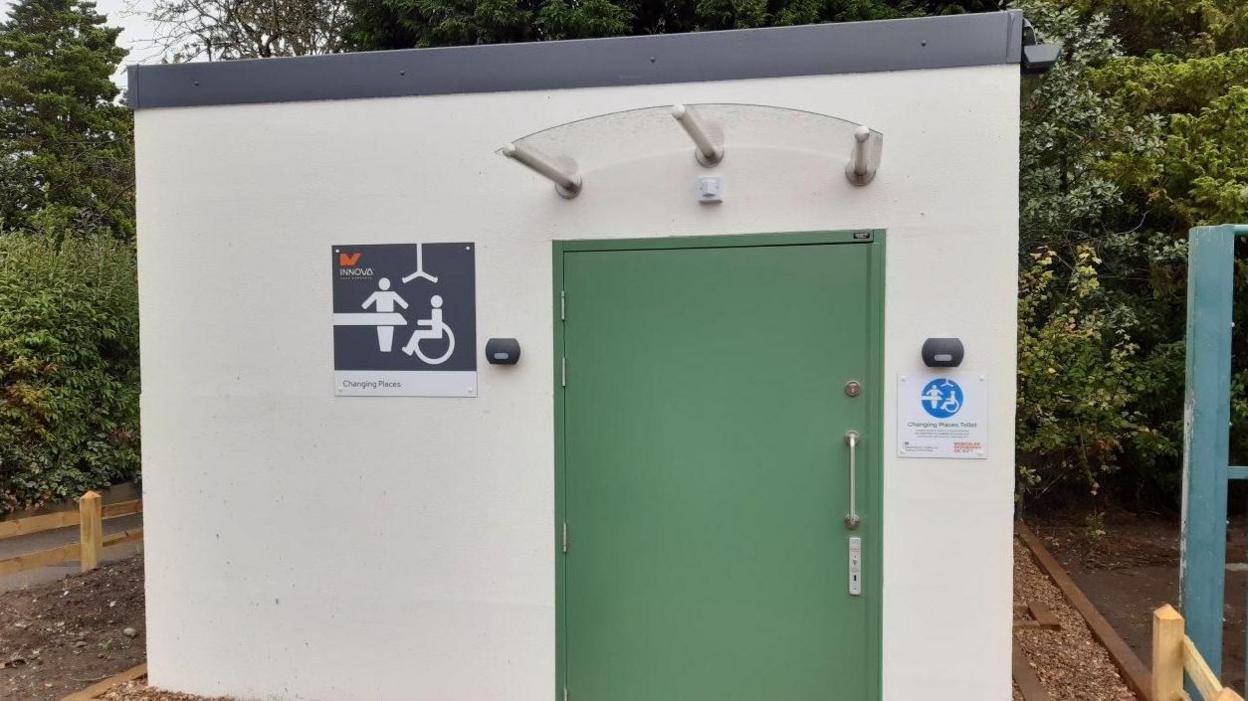 The exterior of the new toilet block in Millhouses Park