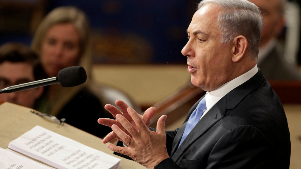  Israeli Prime Minister Benjamin Netanyahu addresses a joint meeting of the U.S. Congress at the Capitol in Washington in March 2015