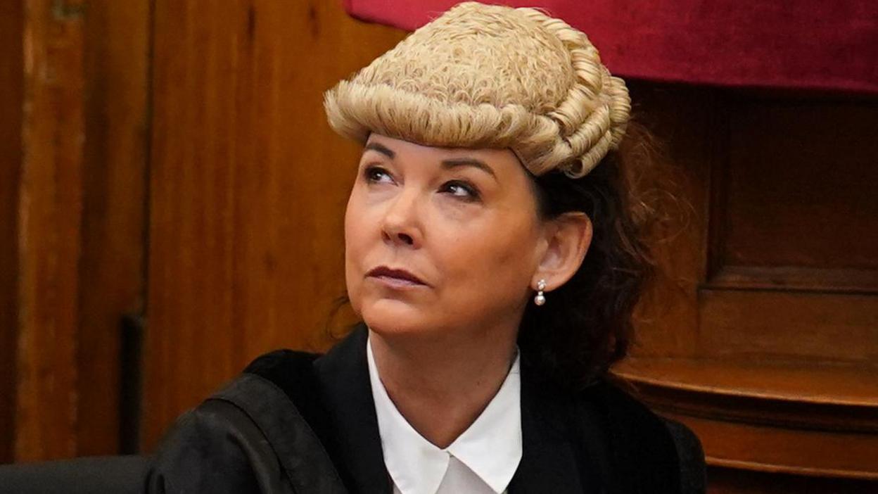 Lord Advocate Dorothy Bain KC, pictured in a court room wearing a black robe and wig