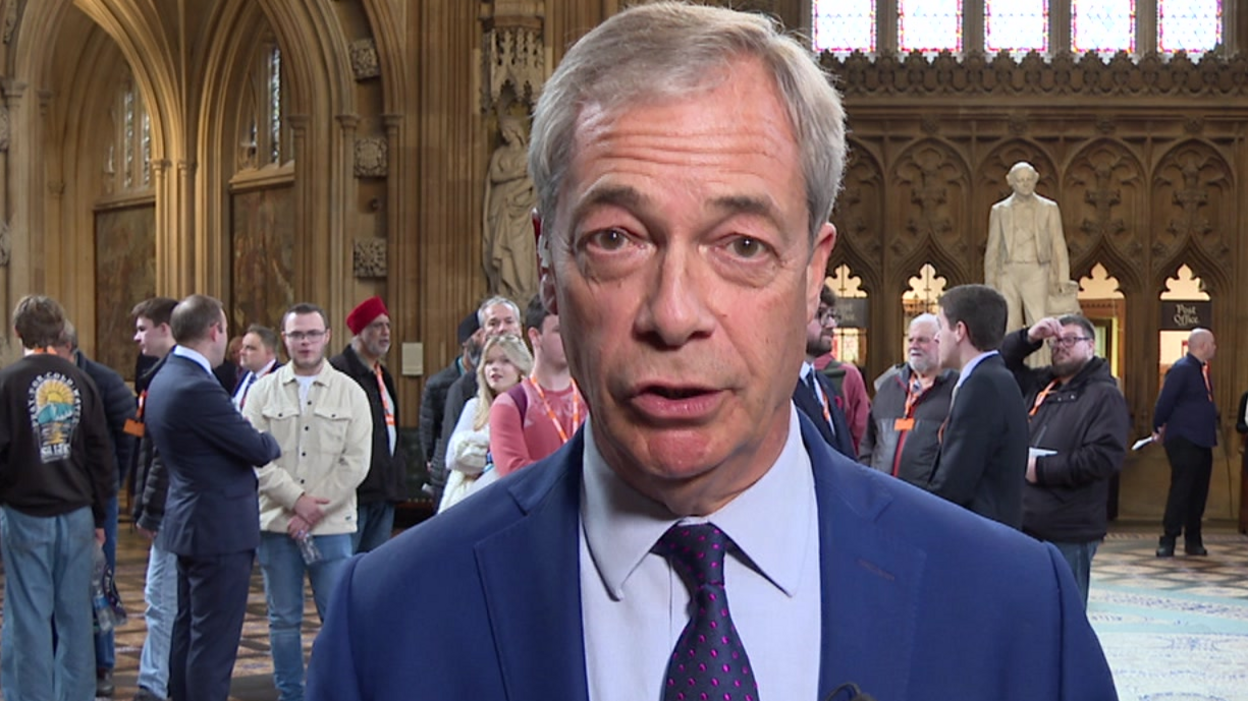 Nigel Farage speaking in parliament