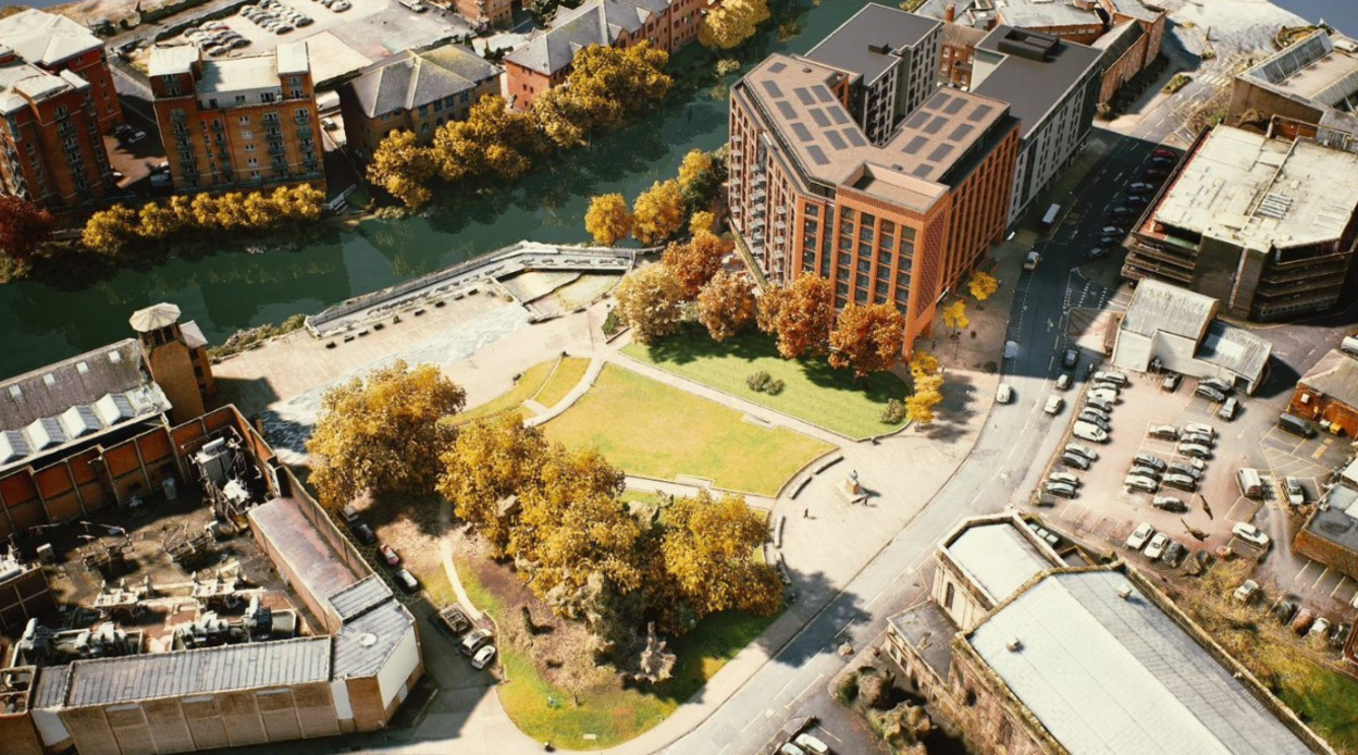 Artists impression of the new scheme near the cathedral