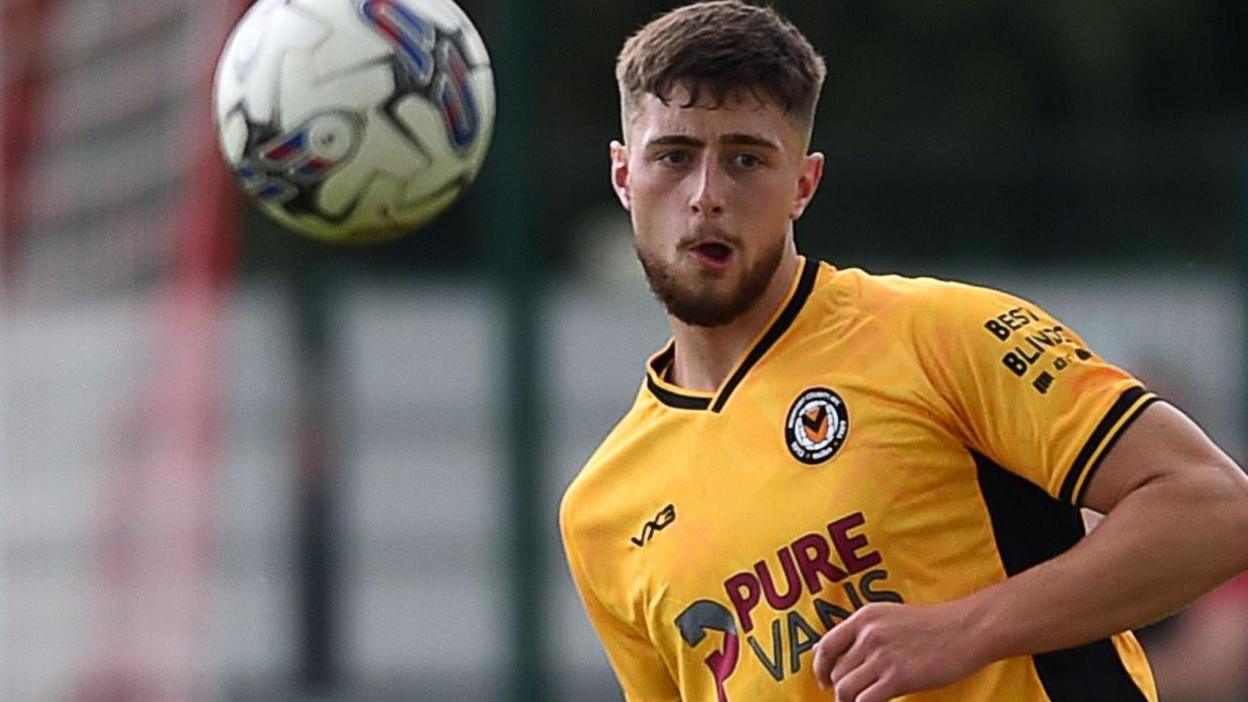 Josh Seberry in action for Newport County