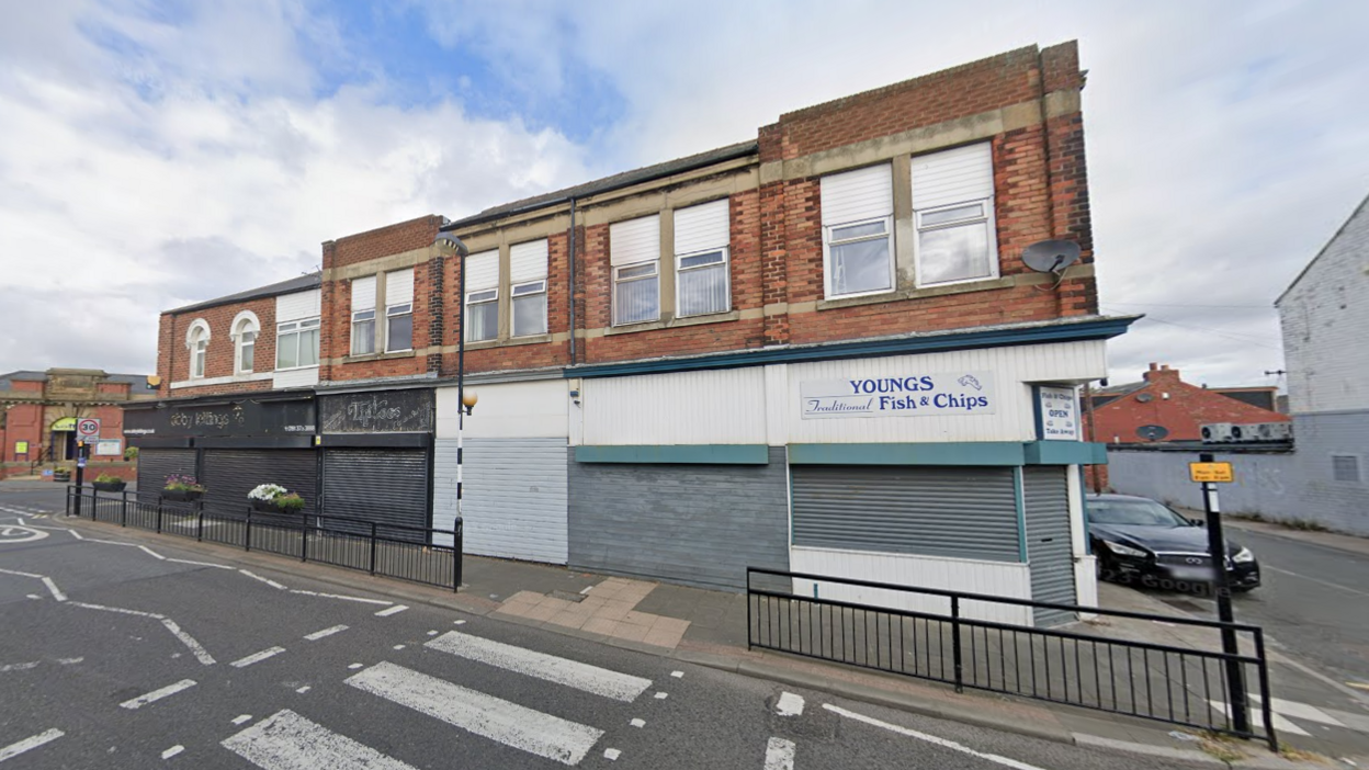 The derelict shops on Villette Road, in Hendon.