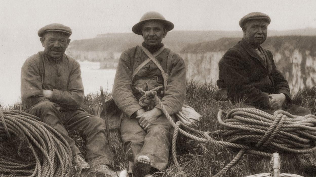 Egg gatherers, Flamborough, East Yorkshire July 1926. Walter Scott Ltd