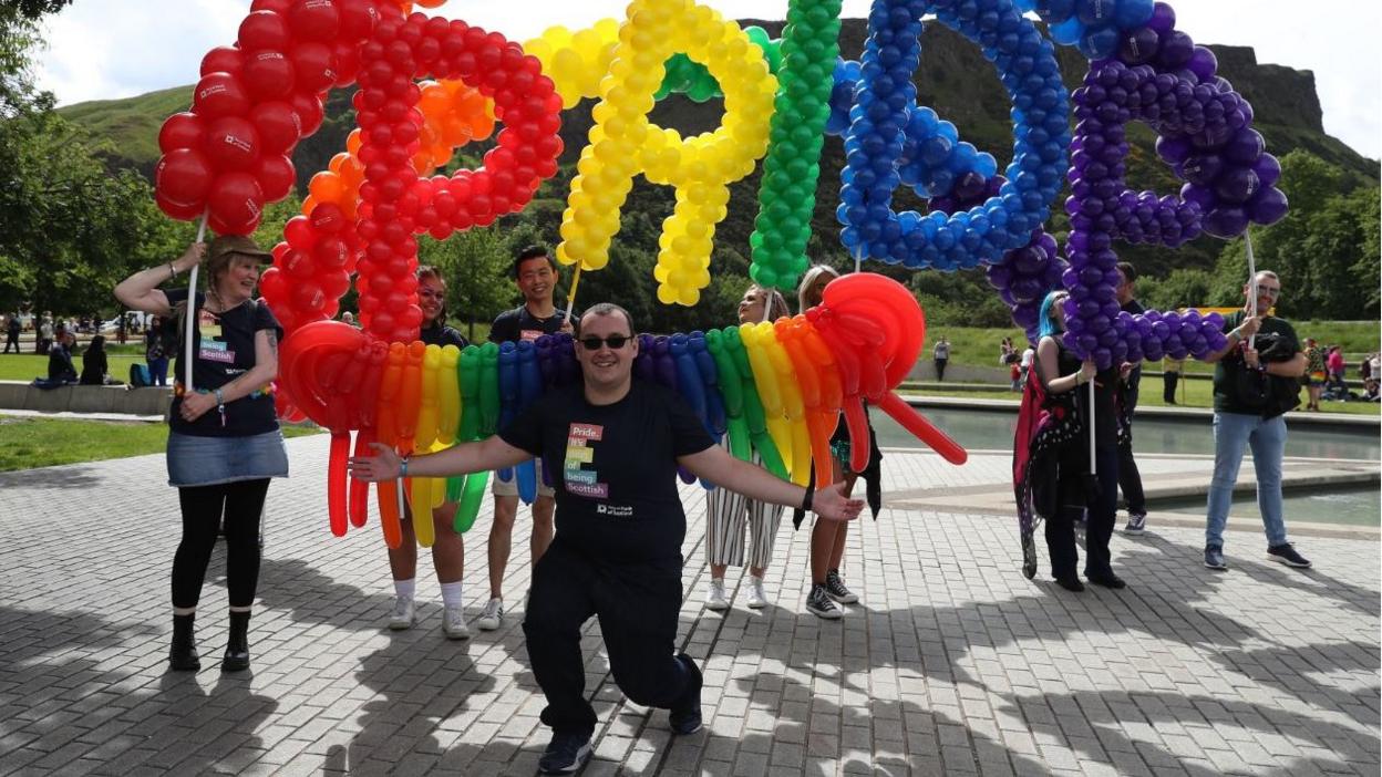 Pride march in Edinburgh