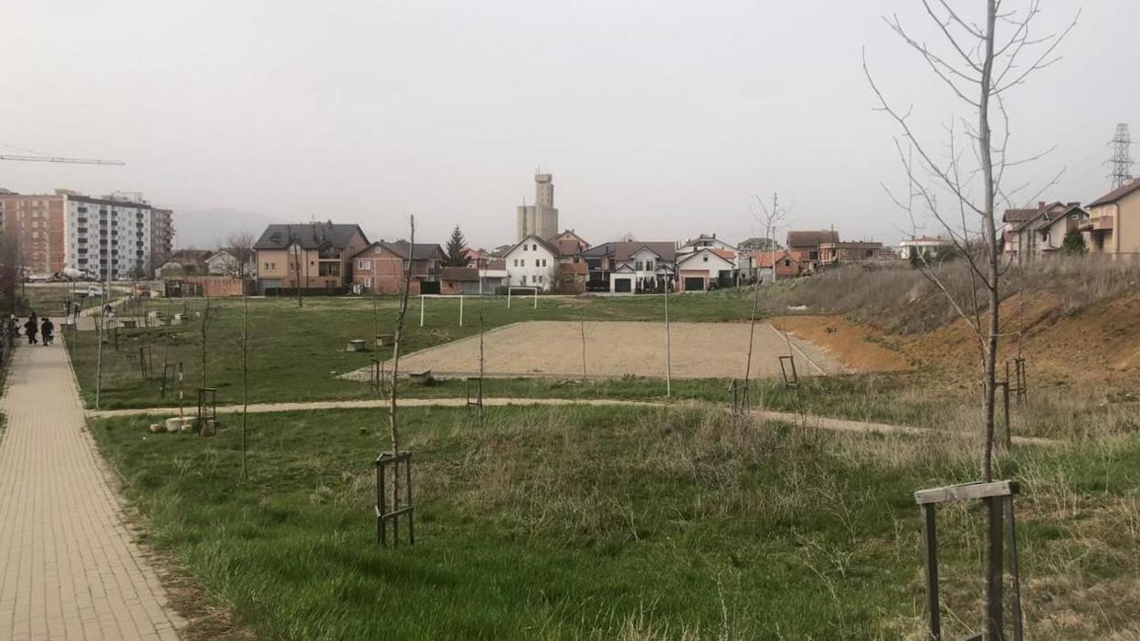 Tennis court construction almost finished