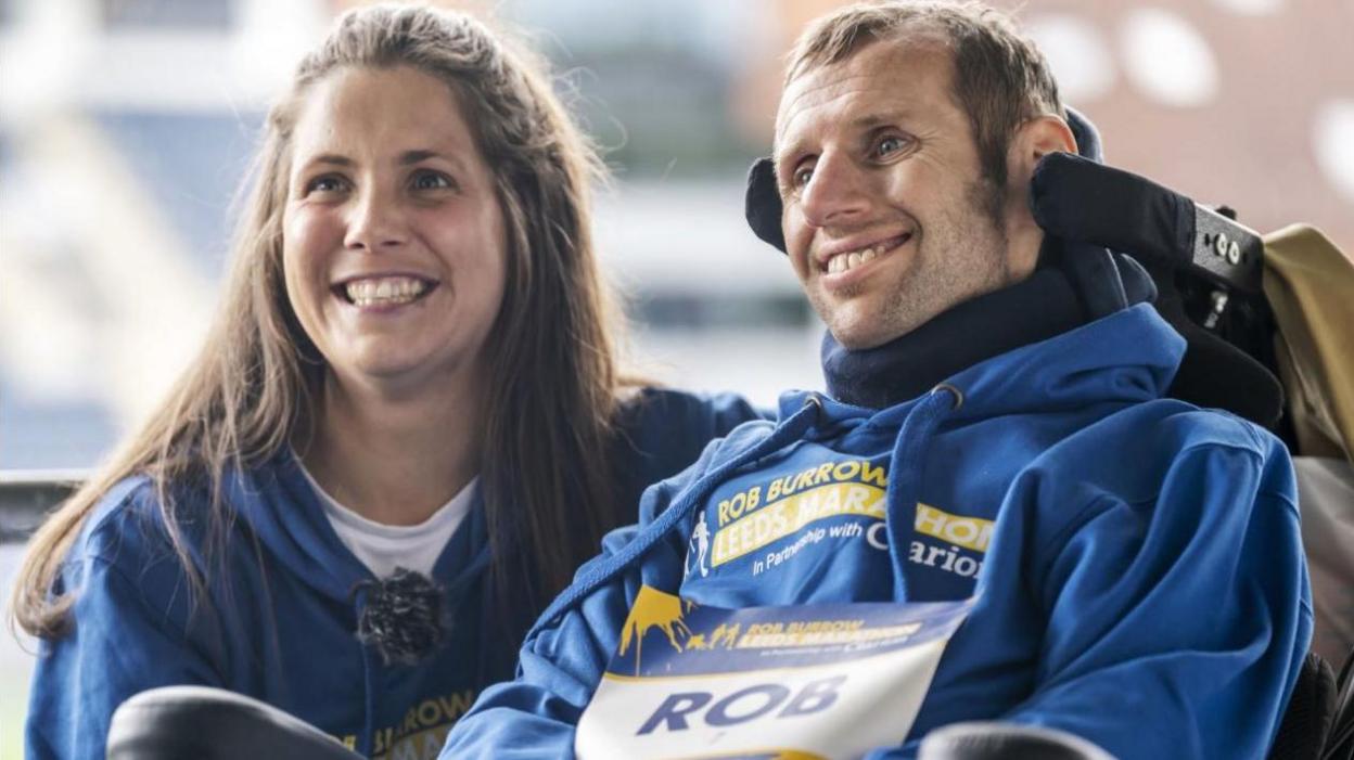 Rob Burrow and his wife Lindsey Burrow