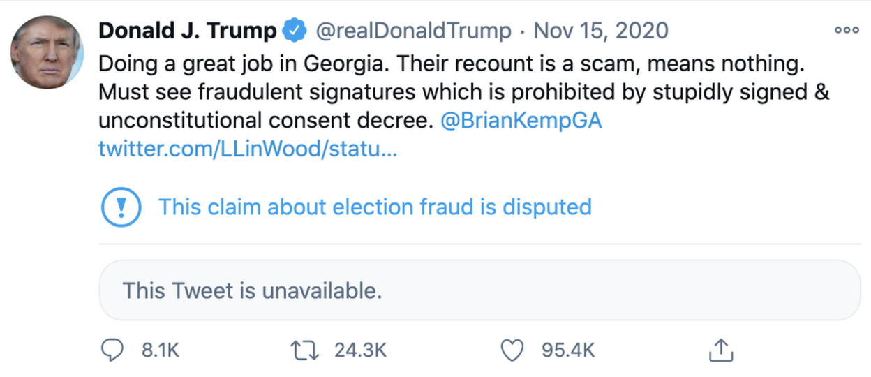 Donald Trump Tweet